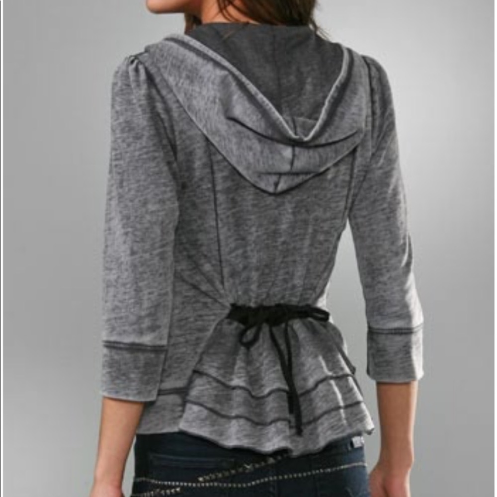 Juicy Couture 3/4 sleeve Peplum zip up sweater